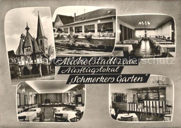 Michelstadt Rathaus Schmerkers Garten Blick auf Ter