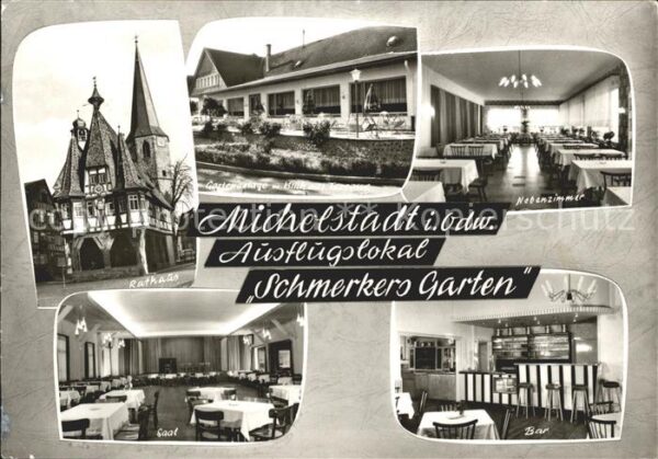 Michelstadt Rathaus Schmerkers Garten Blick auf Ter