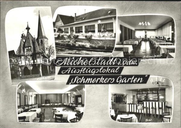 Michelstadt Rathaus Schmerkers Garten Blick auf Ter