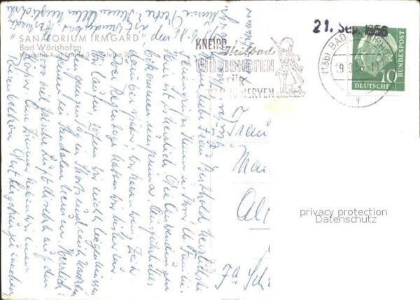 Bad Woerishofen Sanatorium Irmgard Künstlerkarte – Bild 2
