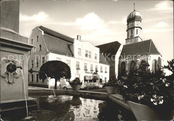 Schongau Marienplatz Kirche Hotel Alte Post