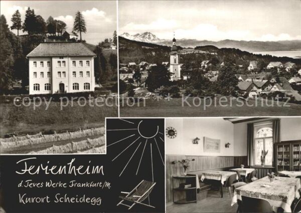 Scheidegg Allgaeu Ferienheim der Teves Werke Gaststube Or