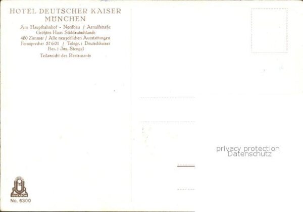 Muenchen Hotel Deutscher Kaiser Gastraum – Bild 2