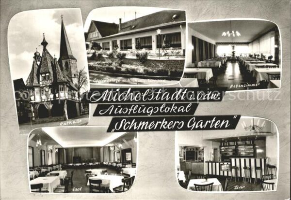 Michelstadt Rathaus Gaststätte Schmerkers Garten Ne