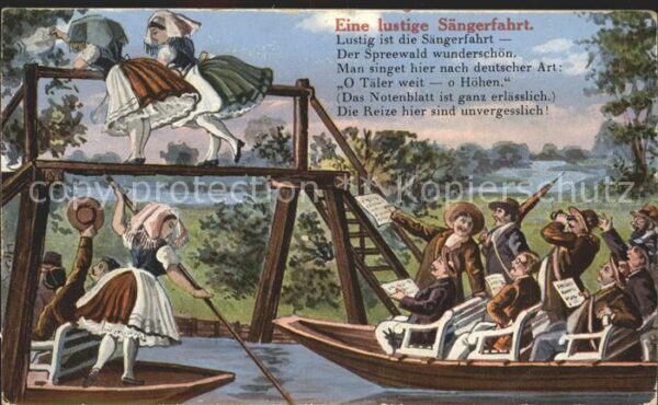 Spreewald Lustige Sängerfahrt Illustration