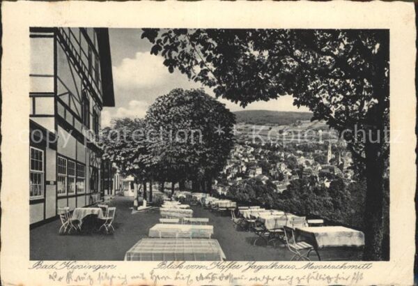 Bad Kissingen Ortsblick von Kaffee Jagdhaus Messersch