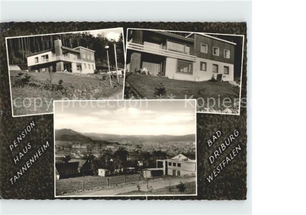 Bad Driburg Pension Haus Tannenheim Ortansicht
