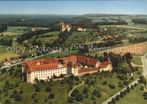 Ellwangen Jagst Fliegeraufnahme Schloss und Wallfahrtsk