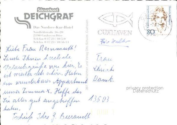 Cuxhaven Nordseebad Fliegeraufnahme Silencehotel Deichgraf – Bild 2