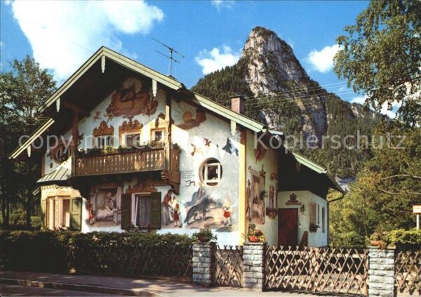 Oberammergau Lüftimalerei am Rotkäppchenhaus