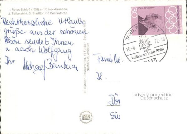 Tann Rhoen Naturpark Rotes Schloss Stadttor Postku – Bild 2