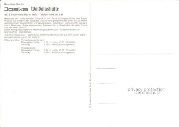Bodenmais Joska Waldglashütte Glaskunst – Bild 2