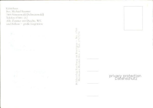 Simonswald Gastehaus Michael Baumer – Bild 2