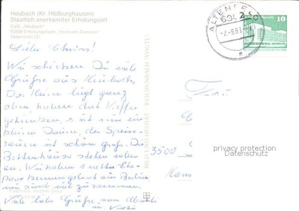 Heubach Thueringen Cafe Heubach Erholungsheim Hermann Dunc – Bild 2
