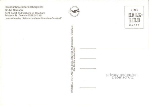 St Andreasberg Harz Silber- Erzbergwerk Gruba Samson – Bild 2