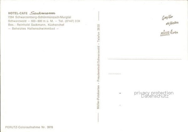 Schoenmuenzach Hotel Cafe Sackmann – Bild 2
