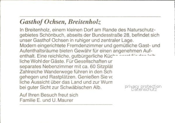 Breitenholz Gasthaus Ochsen – Bild 2
