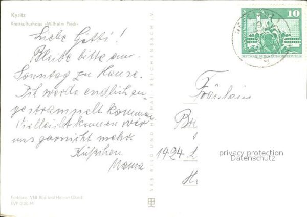 Kyritz Brandenburg Kreiskulturhaus Wilhelm Pieck – Bild 2