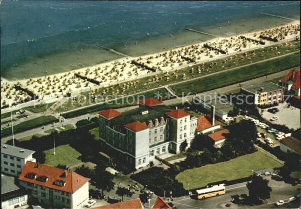 Cuxhaven Nordseebad Fliegeraufnahme Strand Jungenherberge O
