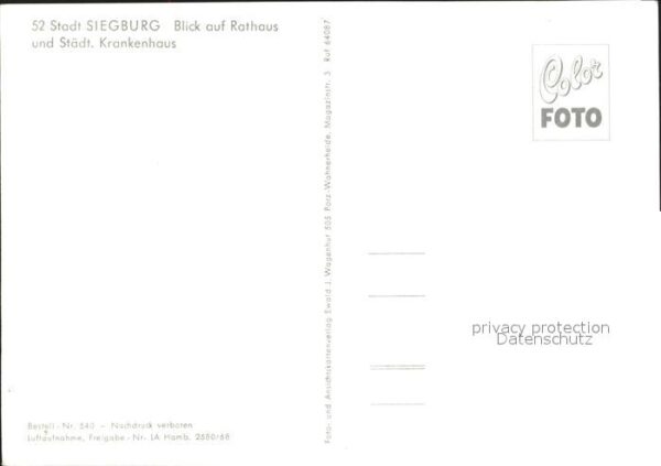 Siegburg Fliegeraufnahme Rathaus Krankenhaus – Bild 2