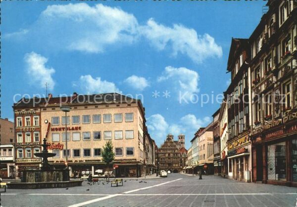 Braunschweig Kohlmarkt mit Gewandhaus und Martinikir
