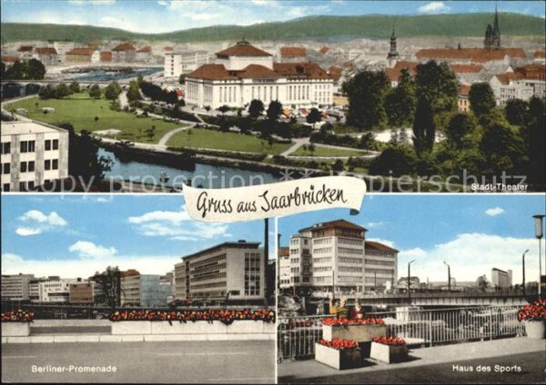 Saarbruecken Stadt-Theater Berliner-Promenade Haus d