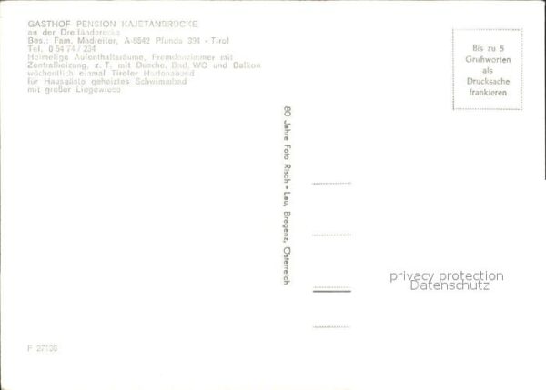 Pfunds Gasthaus Pension Kajetanbrücke – Bild 2