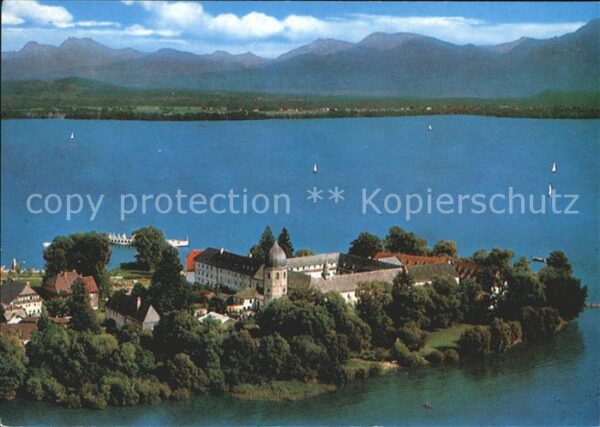 Fraueninsel Chiemsee Fliegeraufnahme Abtei Frauenwörth