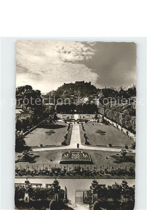 Salzburg Oesterreich Mirabellgarten Festung