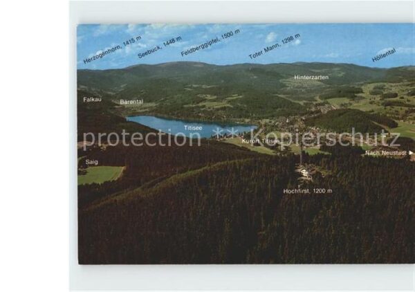 Titisee Fliegeraufnahme Hochfirst Herzogenhorn