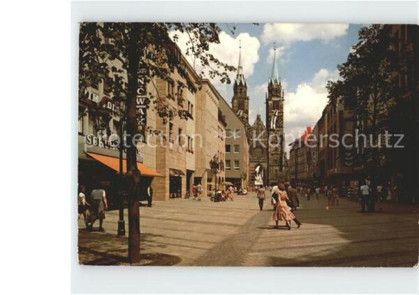Nuernberg Karolinenstrasse Lorenzkirche