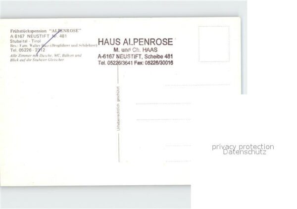 Neustift Stubaital Tirol Frühstückspension Alpenrose – Bild 2