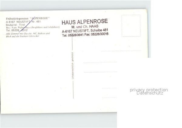 Neustift Stubaital Tirol Frühstückspension Alpenrose – Bild 2