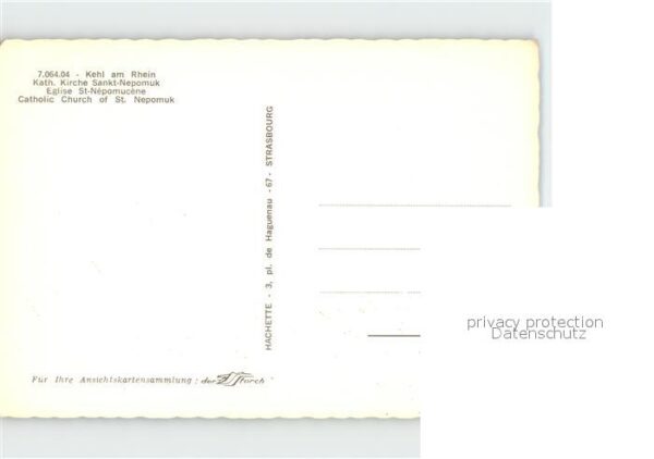 Kehl Rhein Katholische Kirche Sankt Nepomuk – Bild 2