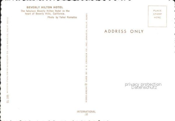 Beverly Hills California Beverly Hilton Hotel – Bild 2