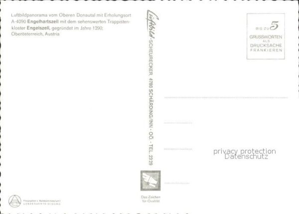 Engelhartszell Donau Oberoesterreich Trappistenkloster Fliegeraufnahme – Bild 2