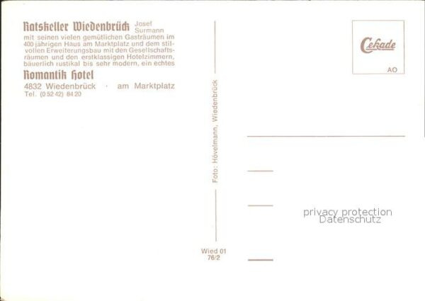 Wiedenbrueck Ratskeller am Marktplatz – Bild 2