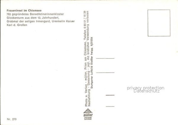 Frauenchiemsee Fliegeraufnahme Fraueninsel – Bild 2