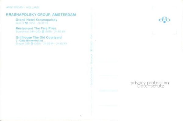 Amsterdam Niederlande Grand Hotel Krasnapolsky – Bild 2