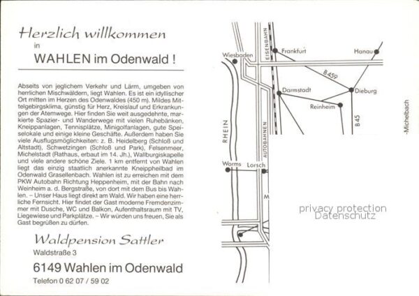 Wahlen Odenwald Waldpension Sattler – Bild 2
