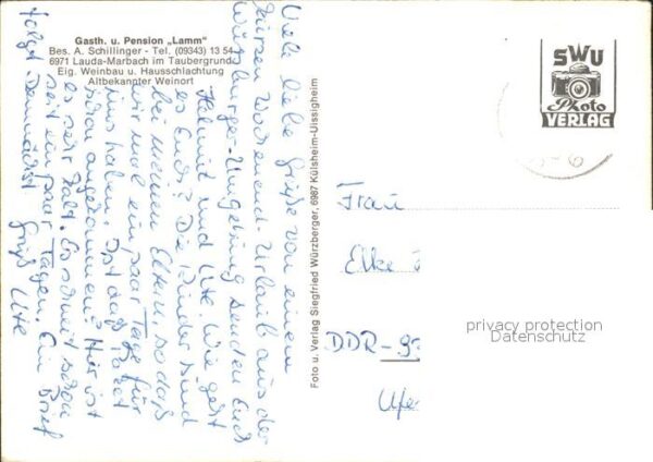 Lauda-Koenigshofen Marbach Gasthaus Pension Lamm – Bild 2