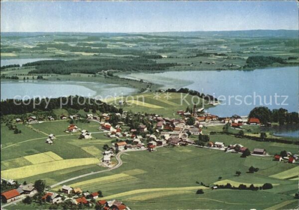 Salzburg Oesterreich Mattsee Fliegeraufnahme