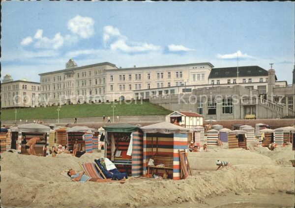 Borkum Strand mit Haus Europa