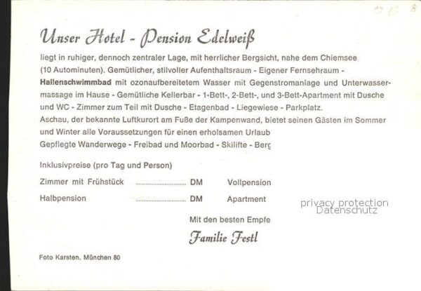 Aschau Chiemgau Hotel Pension Edelweiss – Bild 2