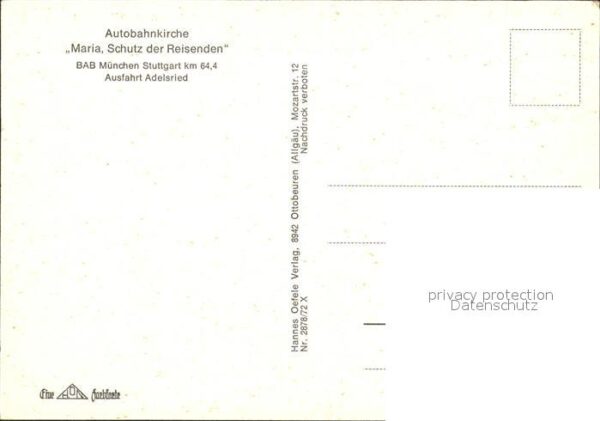 Adelsried Augsburg Autobahnkirche Maria Schutz der Reisend – Bild 2