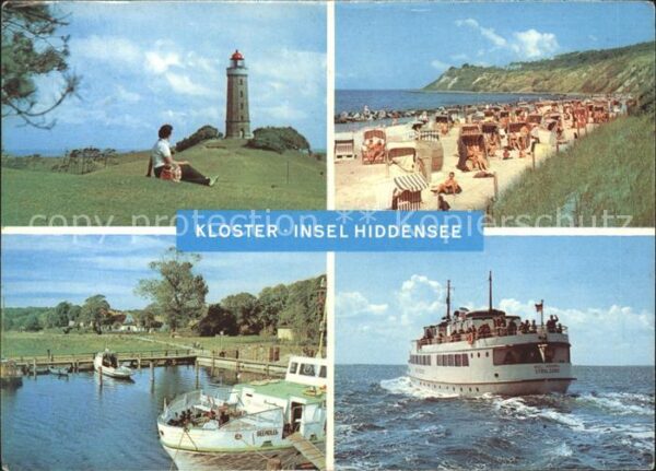 Kloster Hiddensee Strand Leuchtturm Schiffe