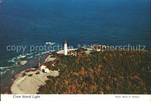 Ontario Canada Cove Island Lighthouse Fliegeraufnahme
