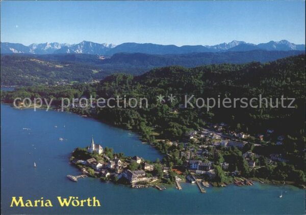 Maria Woerth Woerthersee Fliegeraufnahme