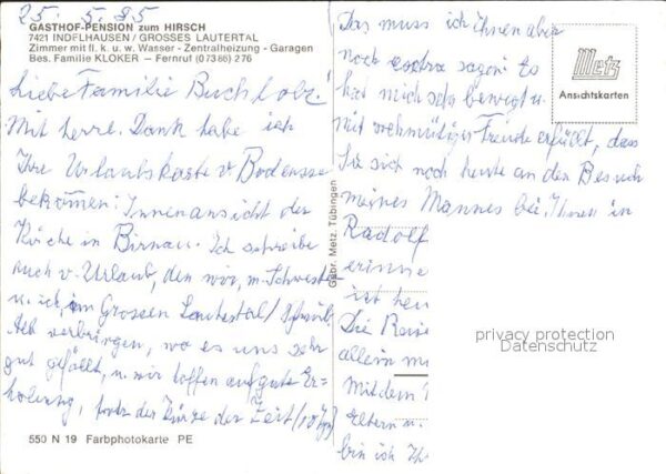 Indelhausen Gasthaus Pension zum Hirsch – Bild 2