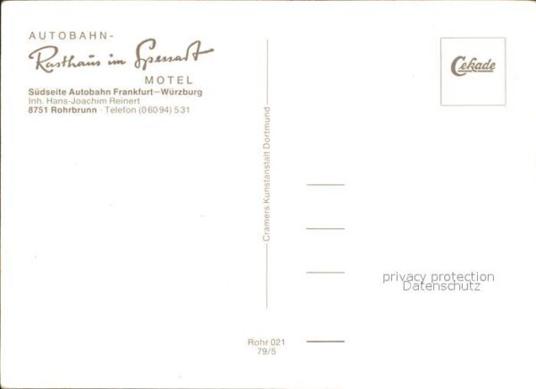 Rohrbrunn Fliegeraufnahme Autobahn-Rasthaus Spess – Bild 2